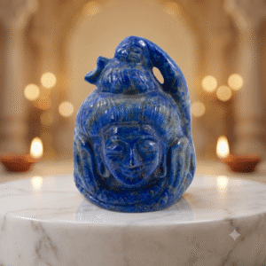 Natural Lapis Lazuli Shiva Idol | Crystal Lord Shiva Statue for Wisdom, Protection & Spiritual Growth