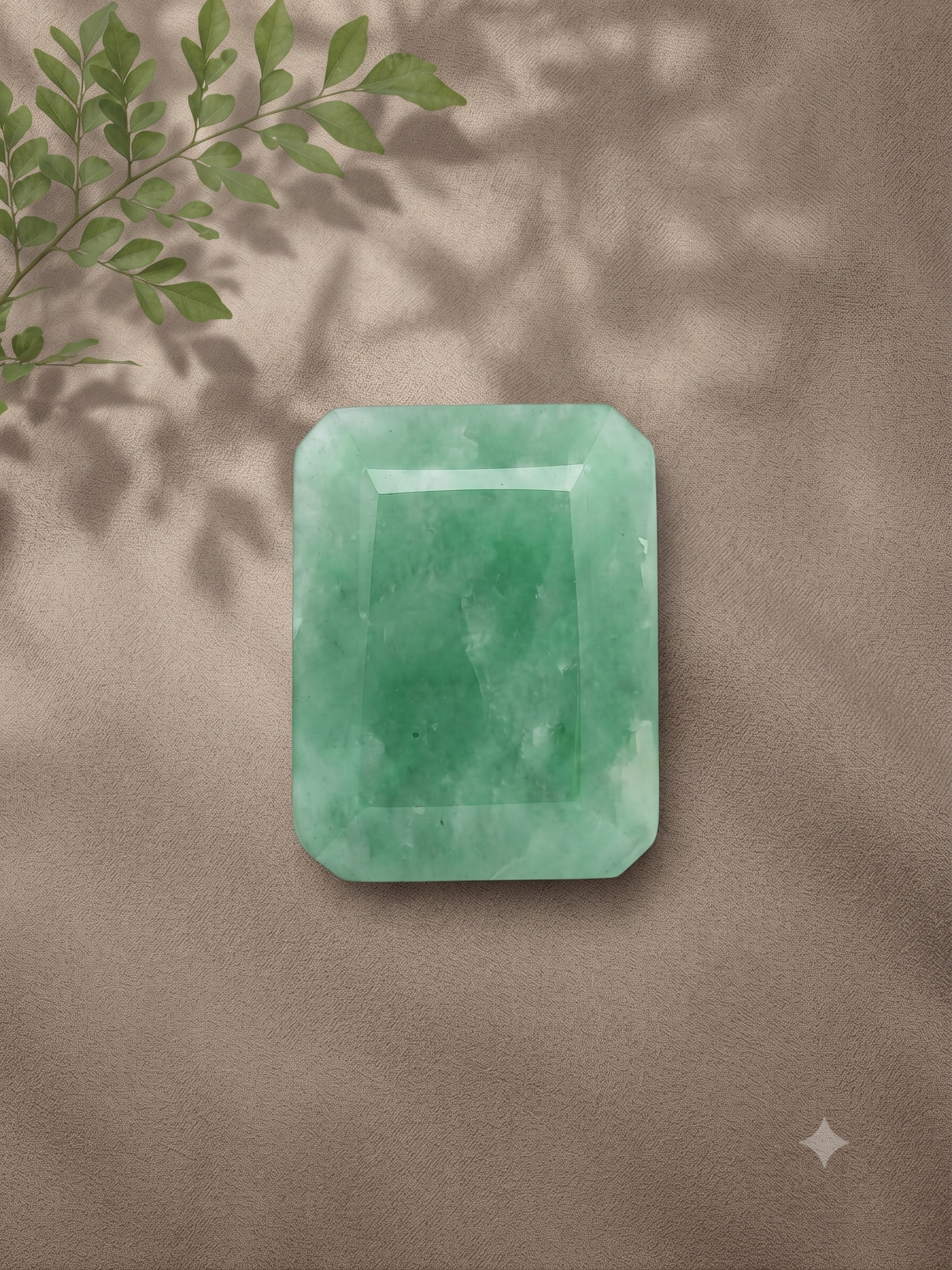 Natural Emerald (Panna) Gemstone – 9.52 Carat Certified Octagonal Step Cut Green Emerald