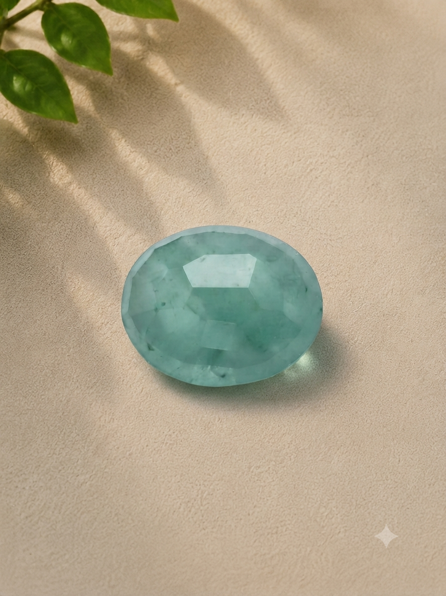 Natural Certified Emerald (Panna) Oval Cabochon Gemstone – 3.32 Carat | IGI Certified - Image 5