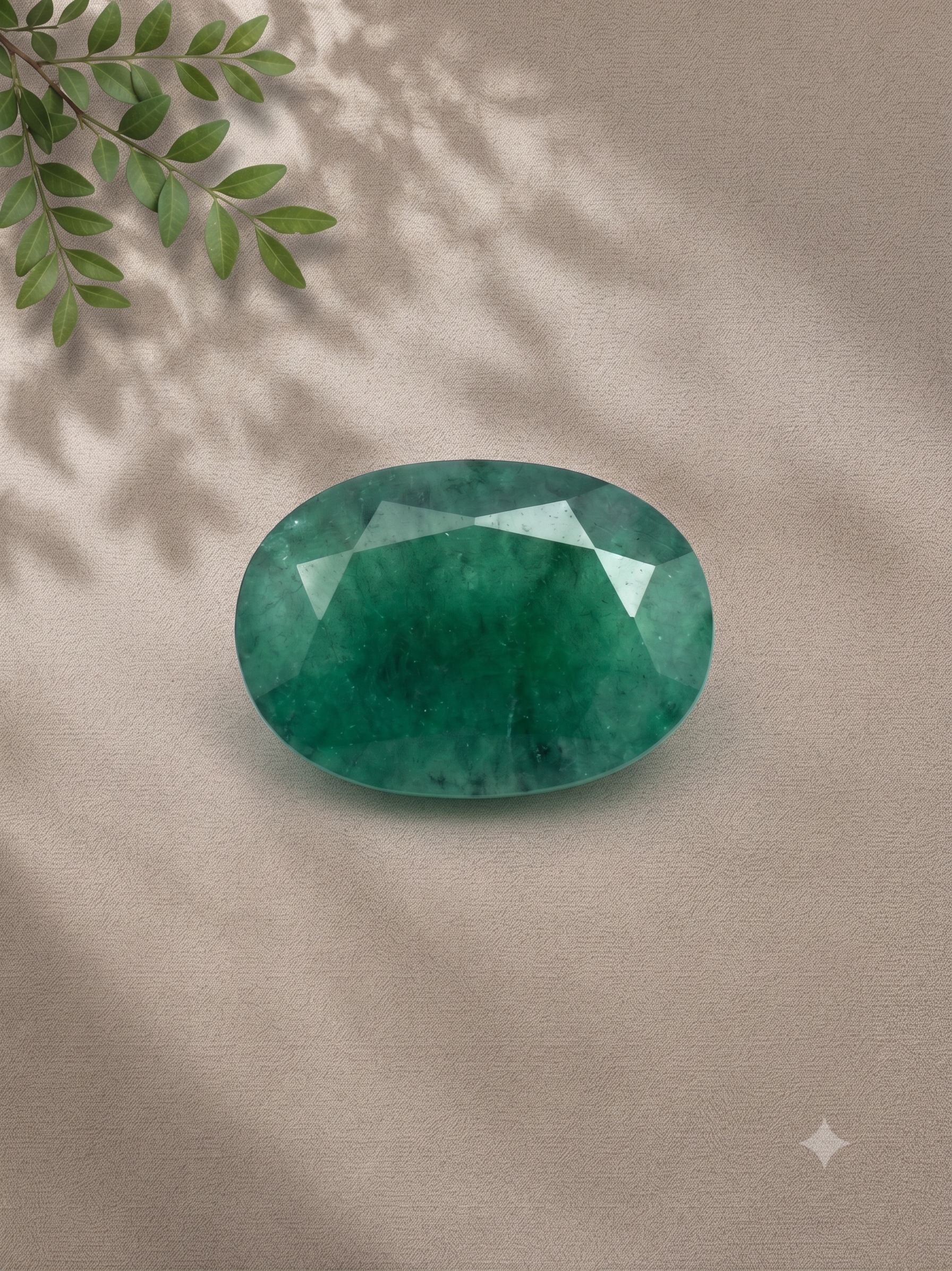 Natural Emerald (Panna) – 5.90 Carat IGI Certified Oval Mixed Cut Green Emerald - Image 6