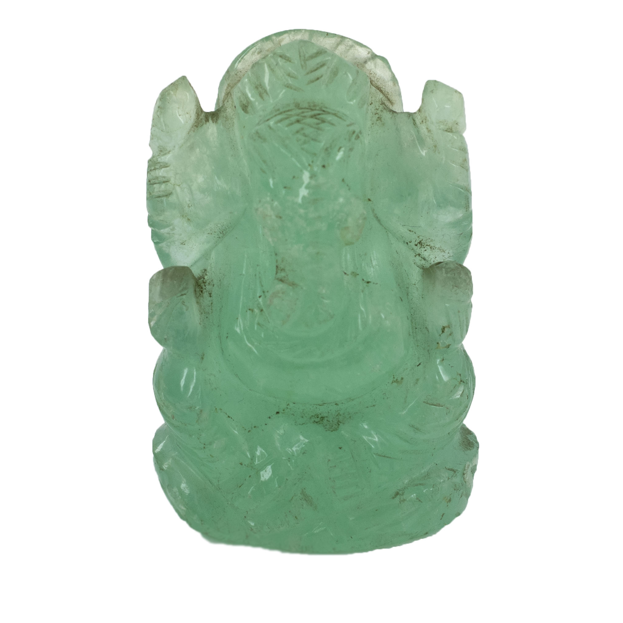 Natural Fluorite Ganesha Idol | Crystal Lord Ganesha Statue for Wisdom, Protection & Prosperity - Image 2