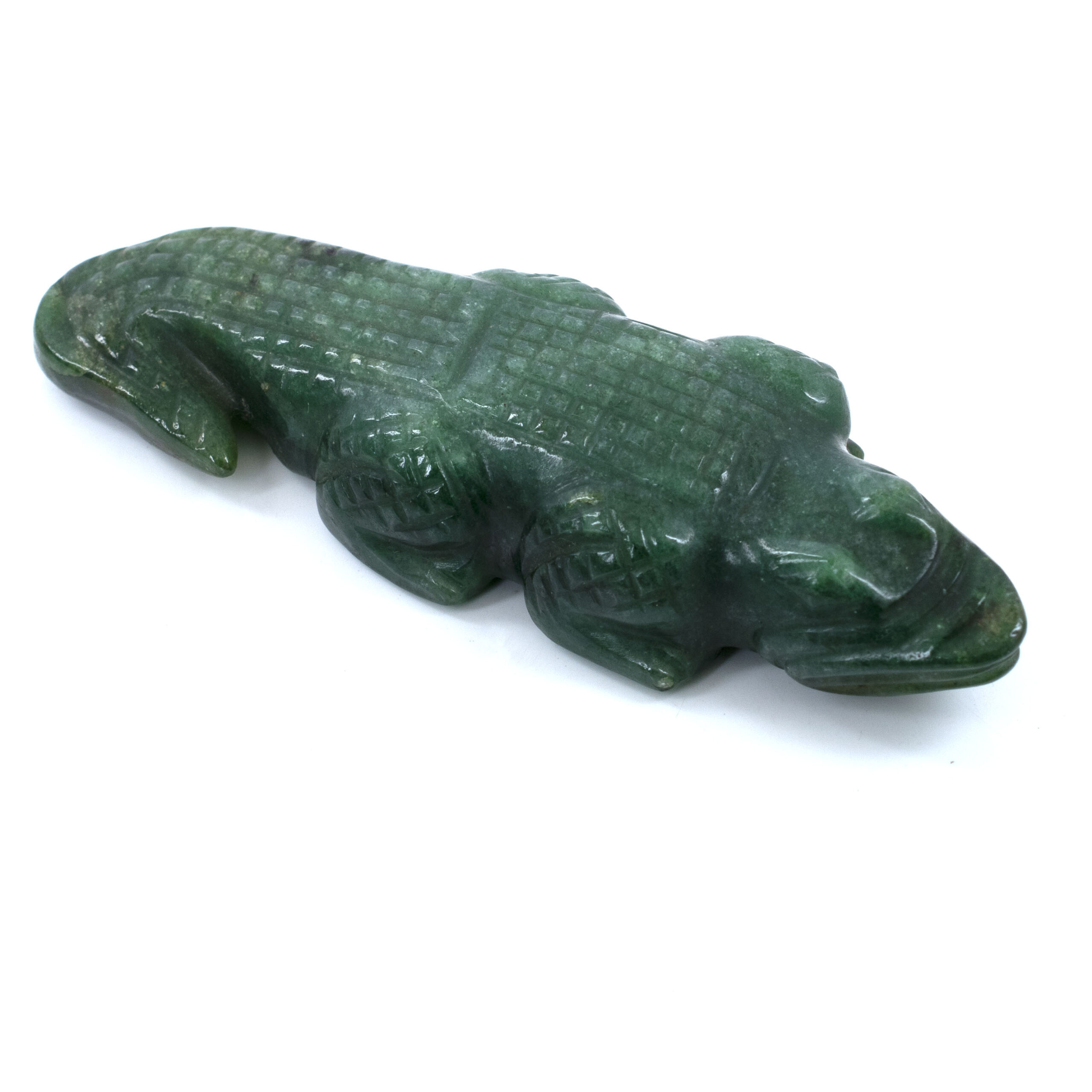 Natural Green Aventurine Crocodile Crystal Carving – Handcrafted Healing Gemstone for Protection & Prosperity - Image 4
