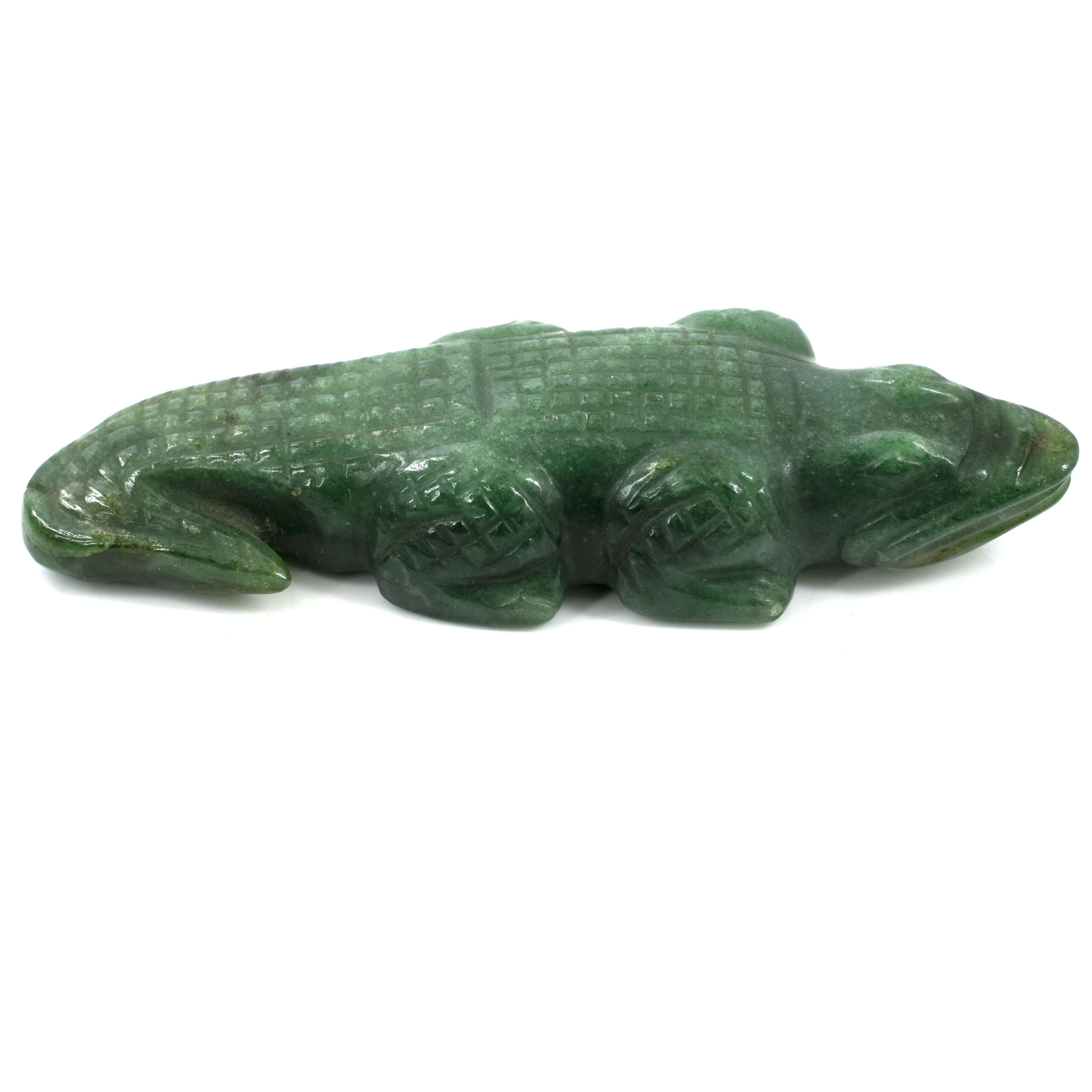 Natural Green Aventurine Crocodile Crystal Carving – Handcrafted Healing Gemstone for Protection & Prosperity - Image 3