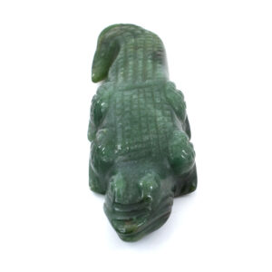 Natural Green Aventurine Crocodile Crystal Carving – Handcrafted Healing Gemstone for Protection & Prosperity