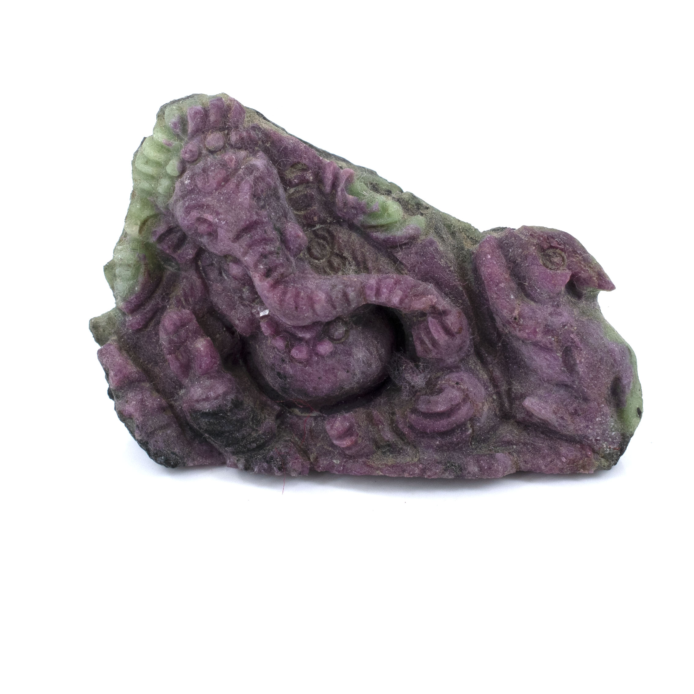 Natural Ruby Zoisite Ganesha Carving Statue | Handcrafted Gemstone Ganesh Idol for Prosperity & Spiritual Healing - Image 4