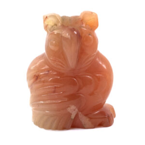 Natural Carnelian Owl Crystal Carving – Handcrafted Healing Gemstone Owl Statue for Wisdom & Protection