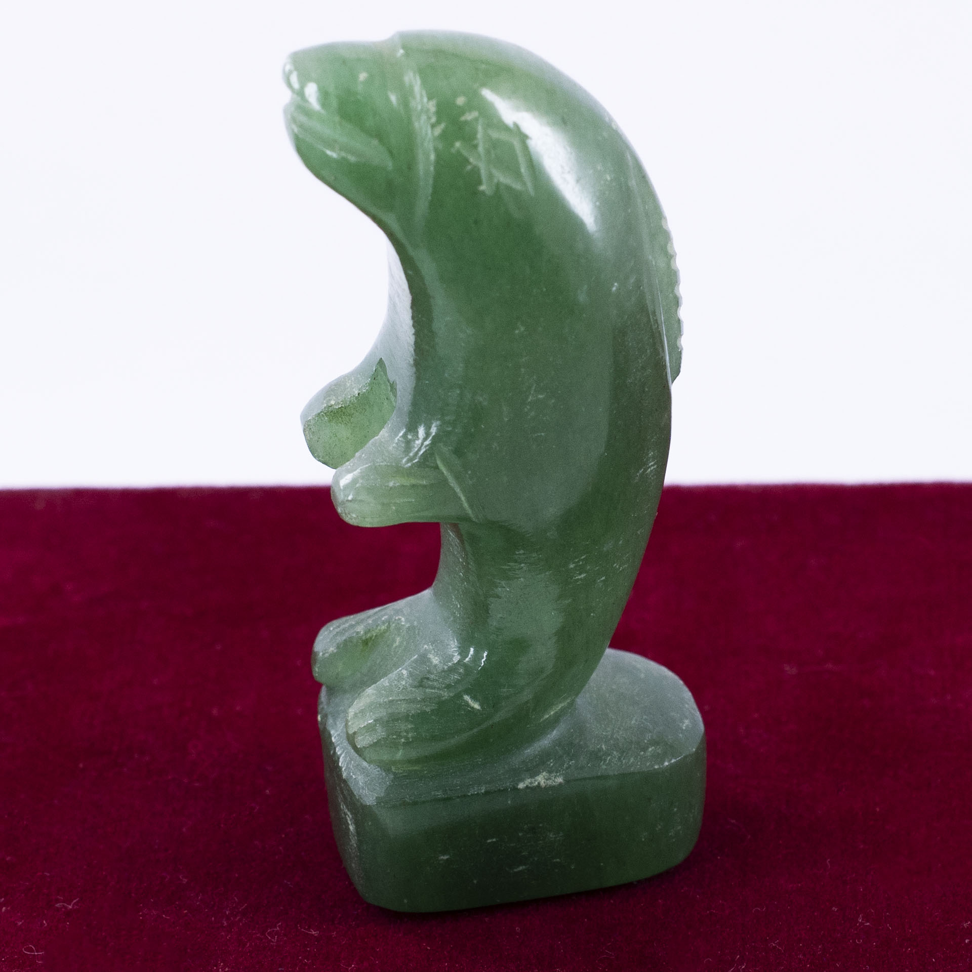 Natural Green Aventurine Dolphin Carving | Crystal Dolphin Figurine for Luck, Healing & Positivity