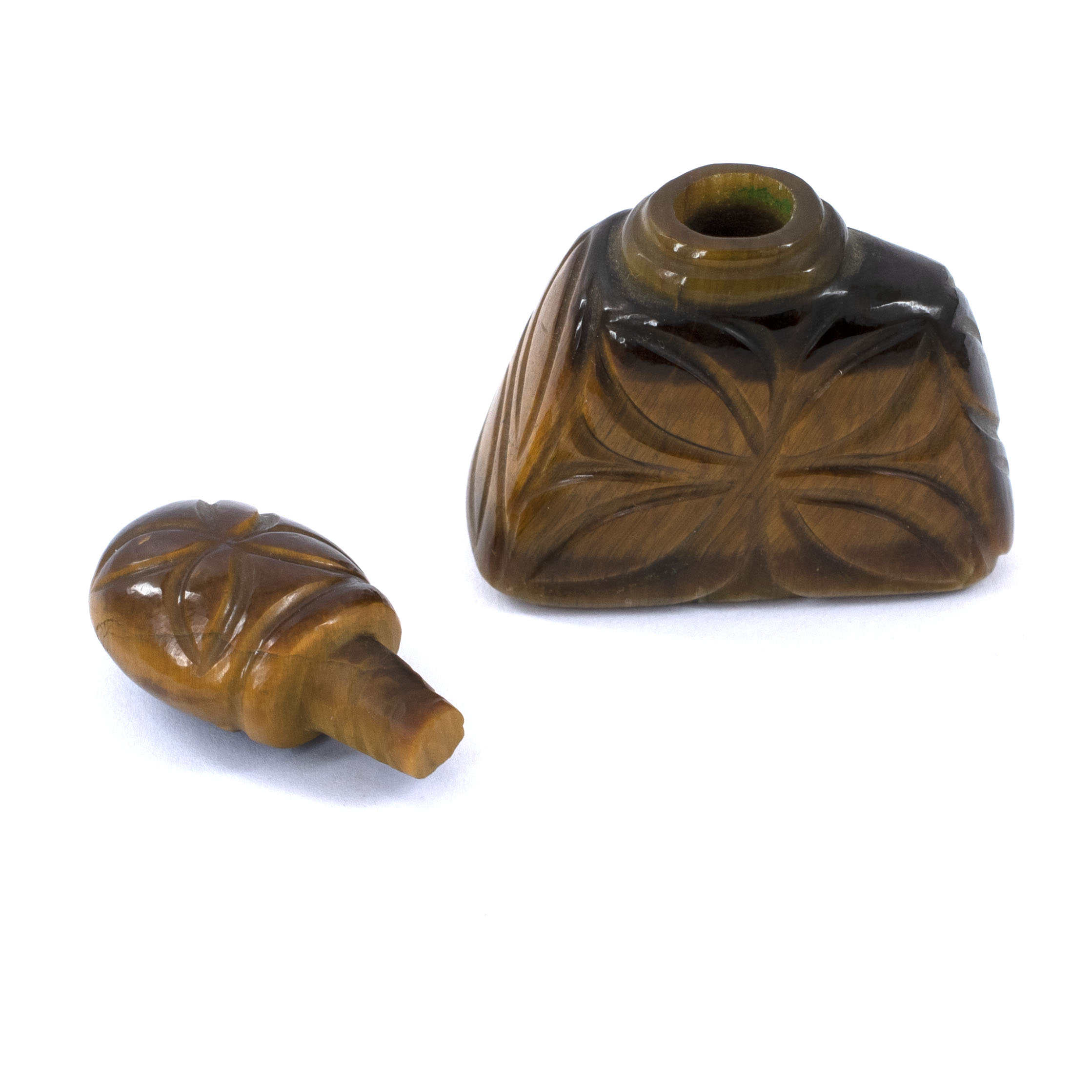 Natural Tiger Eye Buddha Idol / Hand-Carved Tiger Eye Crystal Statue - Image 4