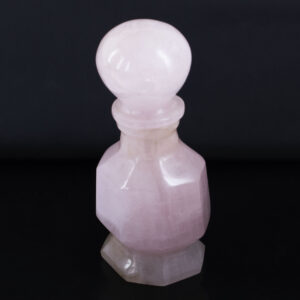 Rose Quartz Crystal Perfume Bottle – Natural Healing Gemstone Bottle