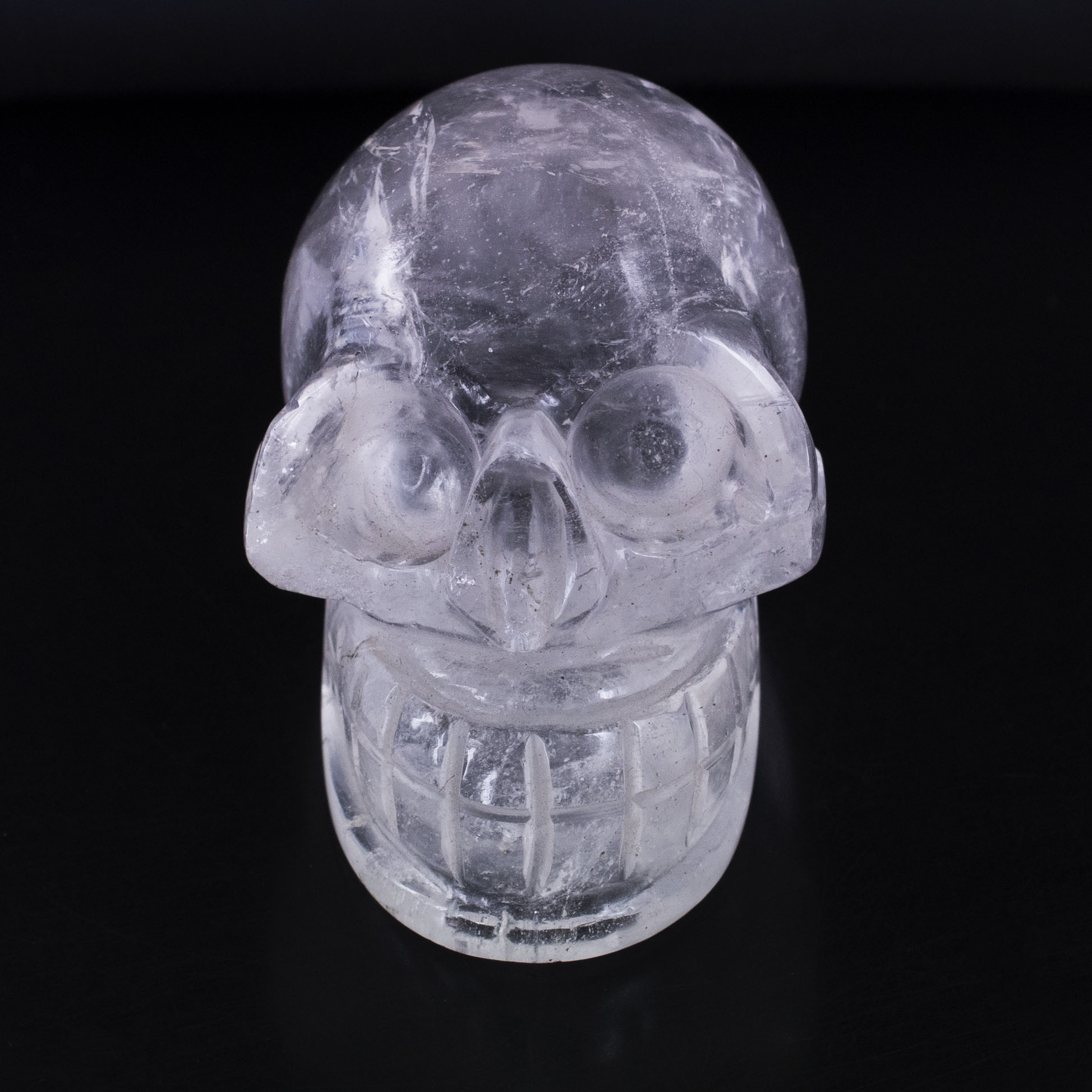 Natural Clear Quartz Crystal Skull – Handcrafted Healing Gemstone Skull for Energy Amplification & Protection - Image 5