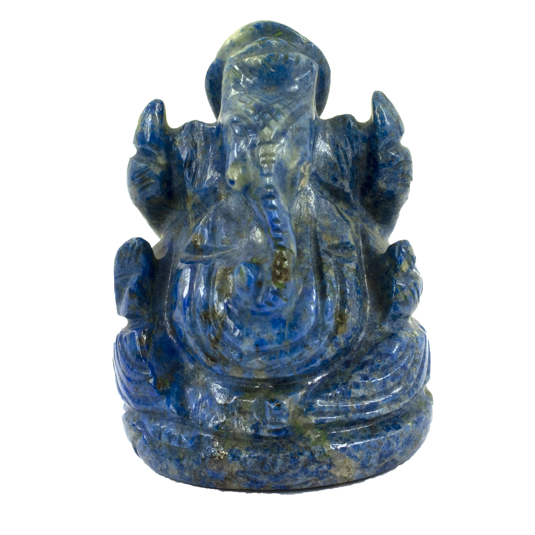 Natural Lapis Lazuli Ganesha Idol – Hand-Carved Crystal Ganesh Statue for Spiritual Healing & Vastu - Image 4