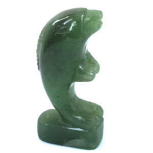 Natural Green Aventurine Dolphin Carving / Handcrafted Gemstone Dolphin Statue