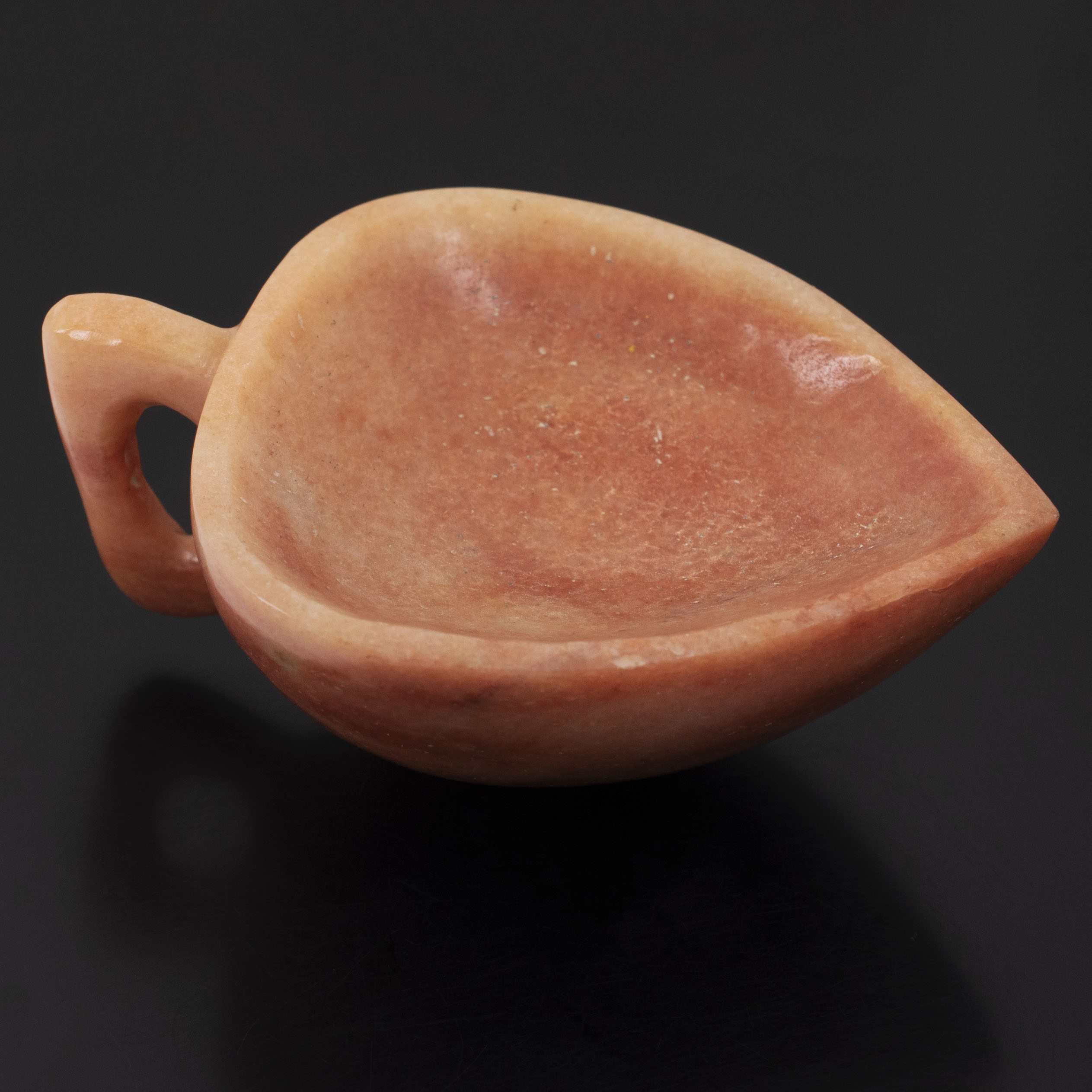 Natural Orange Agate Crystal Diya / Handcrafted Healing Stone Oil Lamp - Image 2
