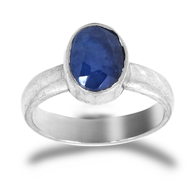 Natural Blue Sapphire (Neelam) Healing Ring