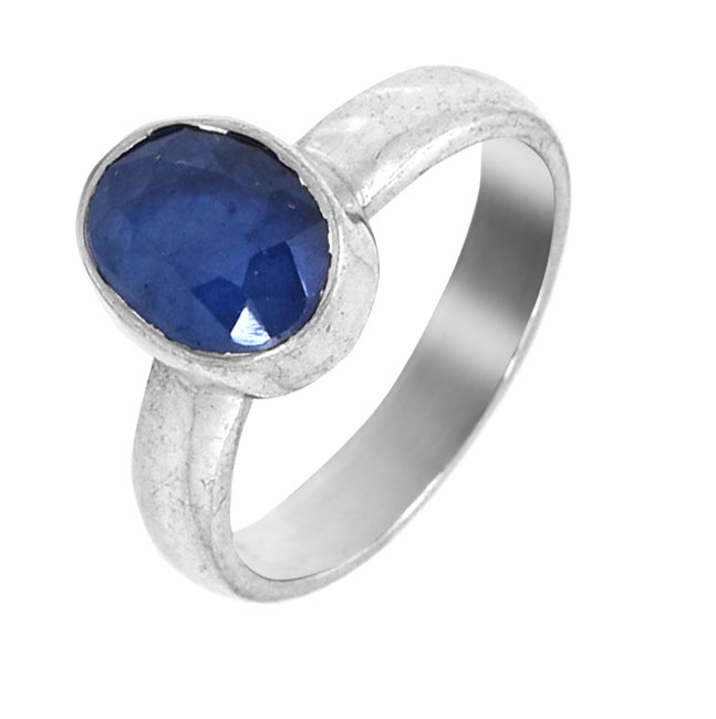 Natural Blue Sapphire (Neelam) Healing Ring - Image 3