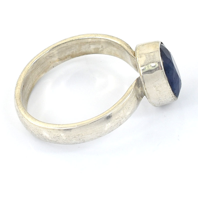 Natural Blue Sapphire (Neelam) Healing Ring - Image 4