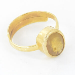 Natural Yellow Sapphire (Pukhraj) Healing Ring
