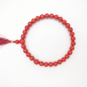 Natural Red Coral (Moonga) Bracelet – 6.5mm Round Beads | Courage, Confidence & Positive Energy