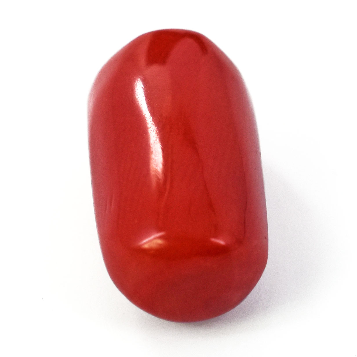 Natural Red Coral (Moonga) Gemstone – 4.87 Carat | Oval Cushion Cabochon Cut - Image 4