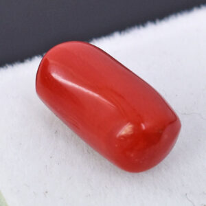 Natural Red Coral (Moonga) Gemstone – 4.67 Carat | Smooth Cabochon Cut