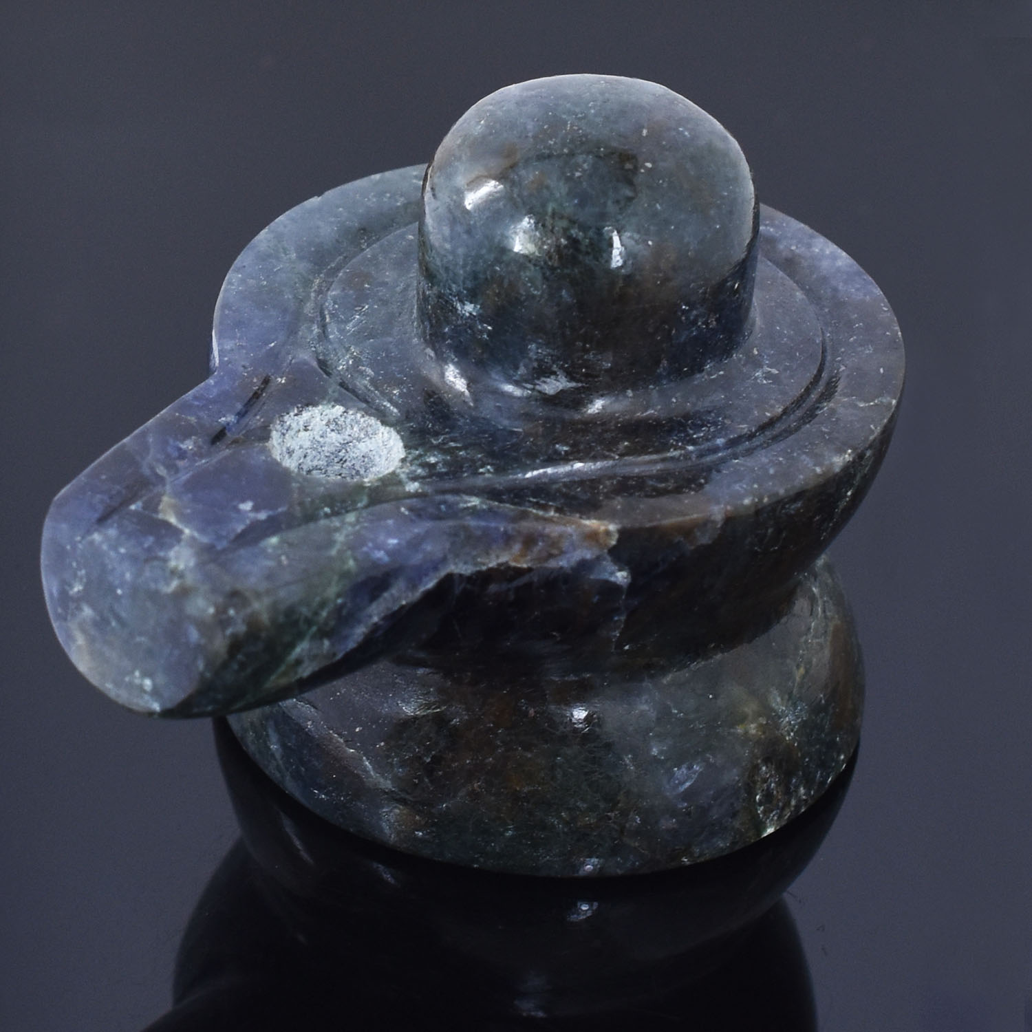 Natural Black Labradorite Shiva Lingam – Handcrafted Sacred Crystal Shivling for Spiritual Healing, Protection & Meditation - Image 2