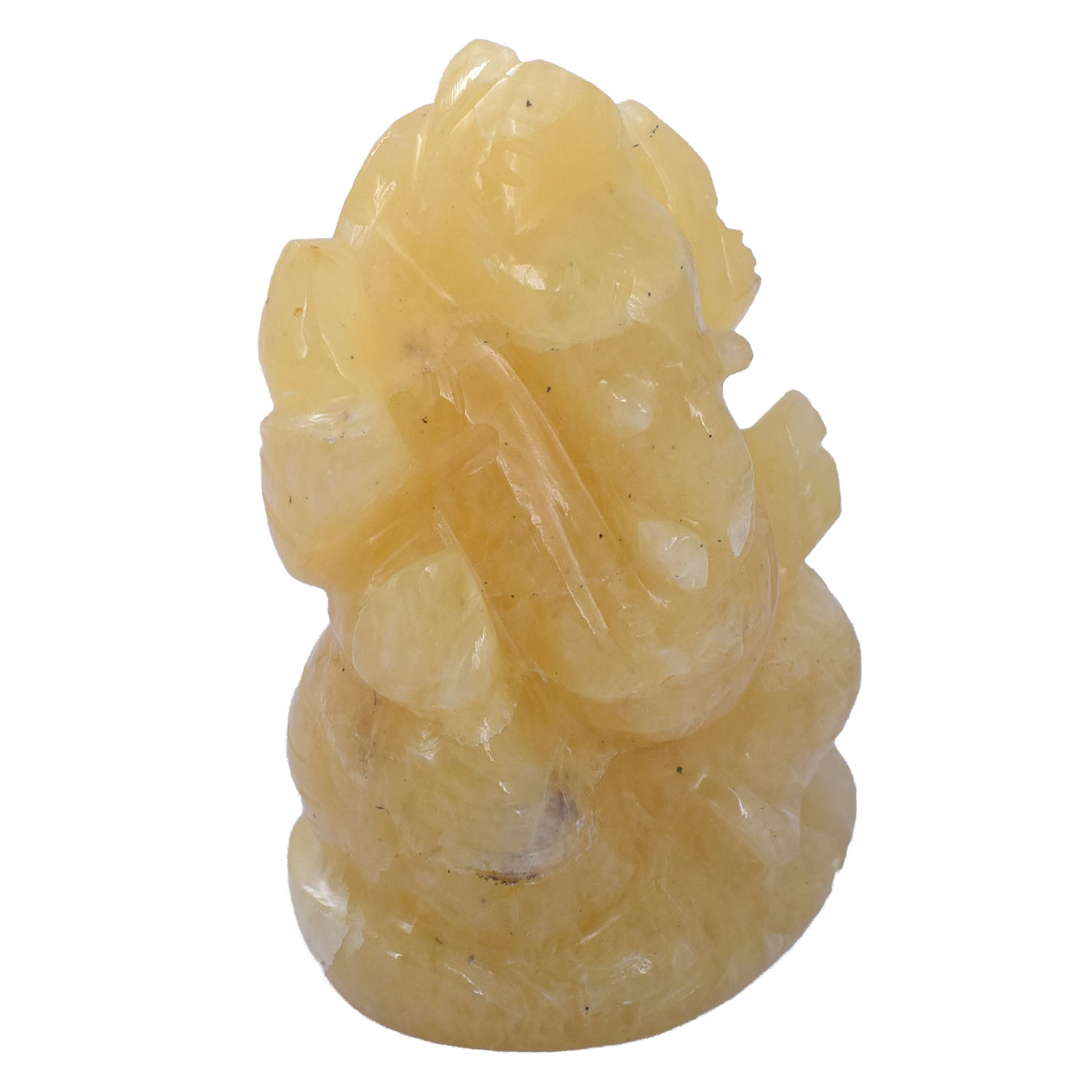 Natural Yellow Calcite Lord Ganesha Idol – Hand-Carved Crystal Ganesh Murti for Prosperity, Wisdom & Positive Energy - Image 4