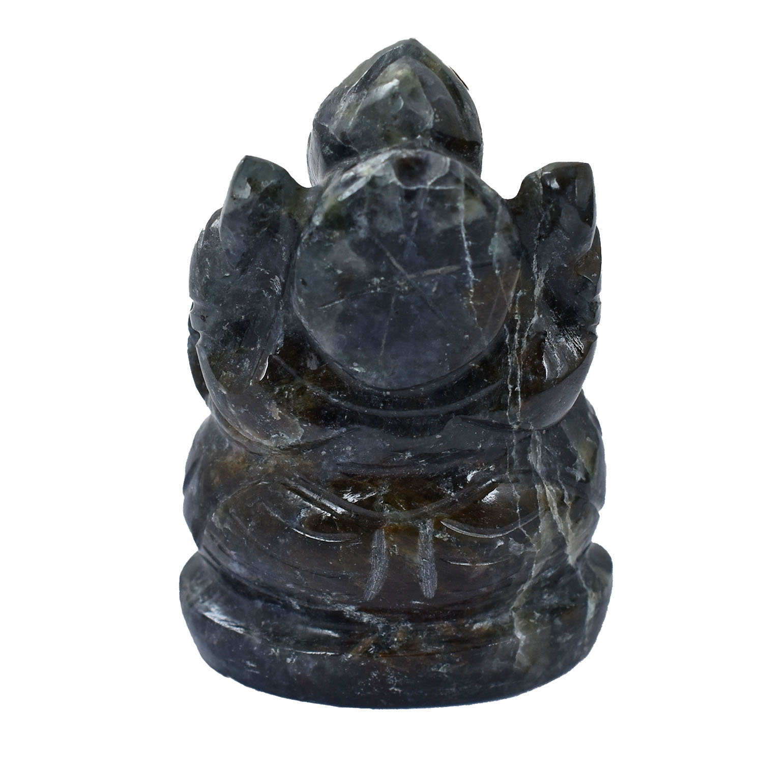 Natural Black Crystal Ganesha Idol | Hand-Carved Crystal Lord Ganesha Statue | Spiritual Home Décor & Meditation Idol - Image 2