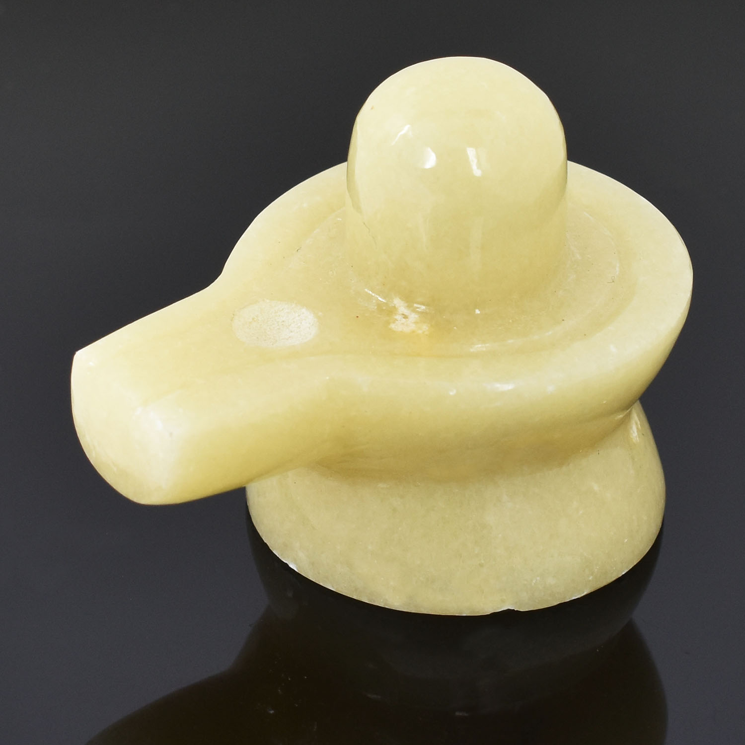 Natural Yellow Jade Shiva Lingam | Handcrafted Shivling for Home Temple, Meditation, Vastu & Spiritual Worship - Image 2
