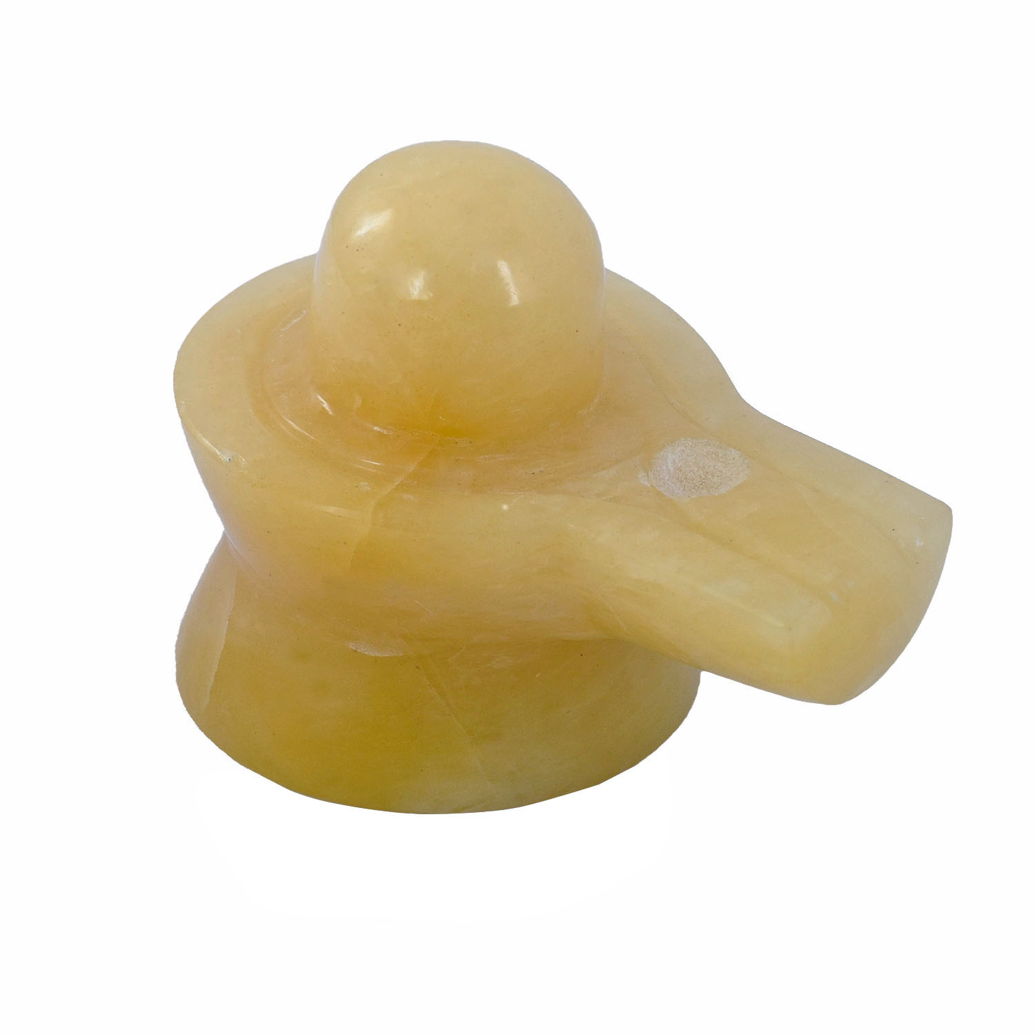 Natural Yellow Calcite Shiva Lingam – Handcrafted Sacred Shivling for Puja, Meditation, Vastu & Spiritual Healing - Image 3