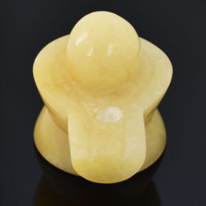 Natural Yellow Calcite Shiva Lingam – Handcrafted Sacred Shivling for Puja, Meditation, Vastu & Spiritual Healing