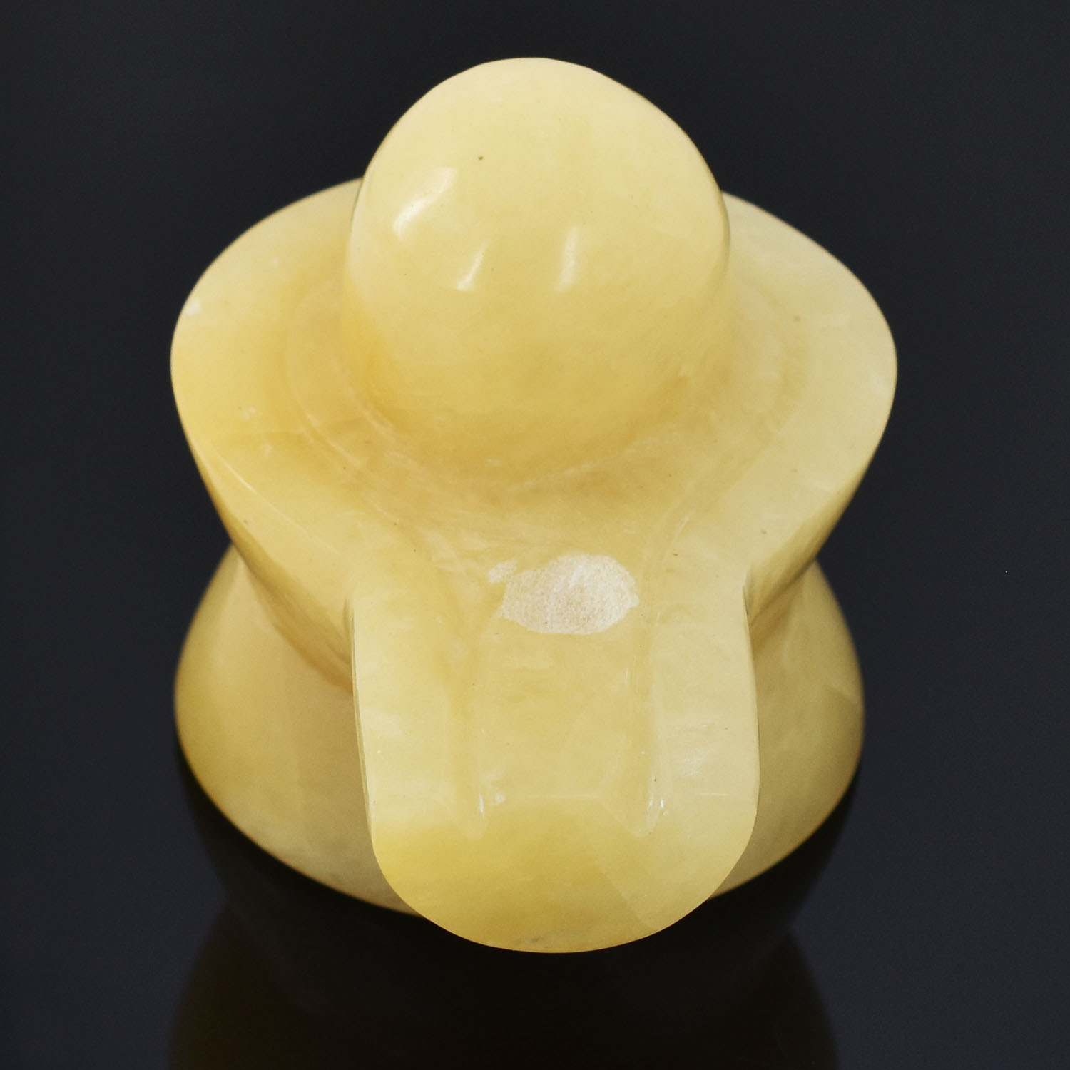 Natural Yellow Calcite Shiva Lingam – Handcrafted Sacred Shivling for Puja, Meditation, Vastu & Spiritual Healing