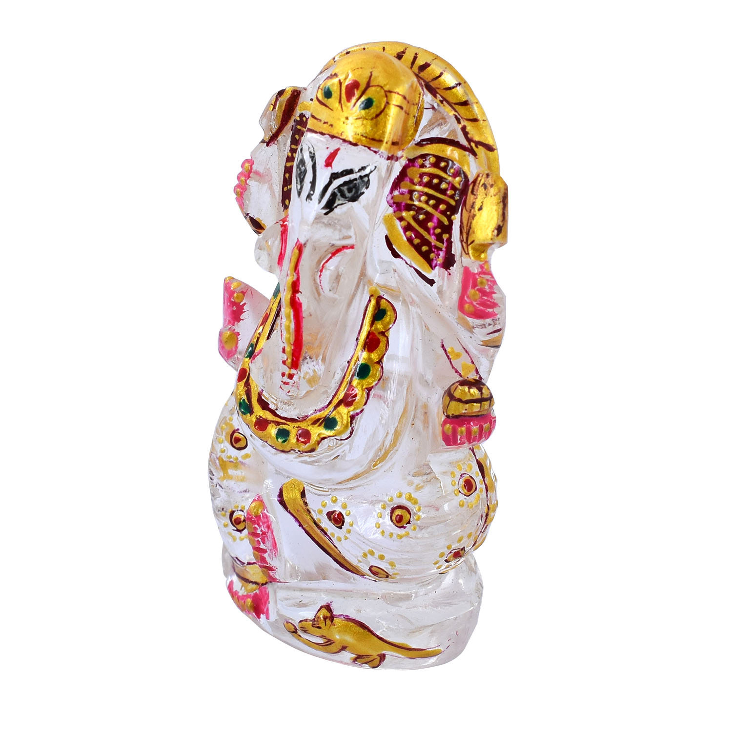 Natural Sphatik (Clear Quartz) Lord Ganesha Idol | Handcrafted Crystal Ganesh Murti for Home, Office, Temple & Vastu - Image 4