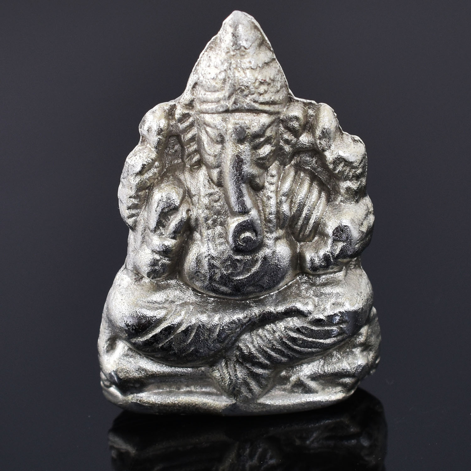 Silver-Finish Lord Ganesha Idol - Image 3