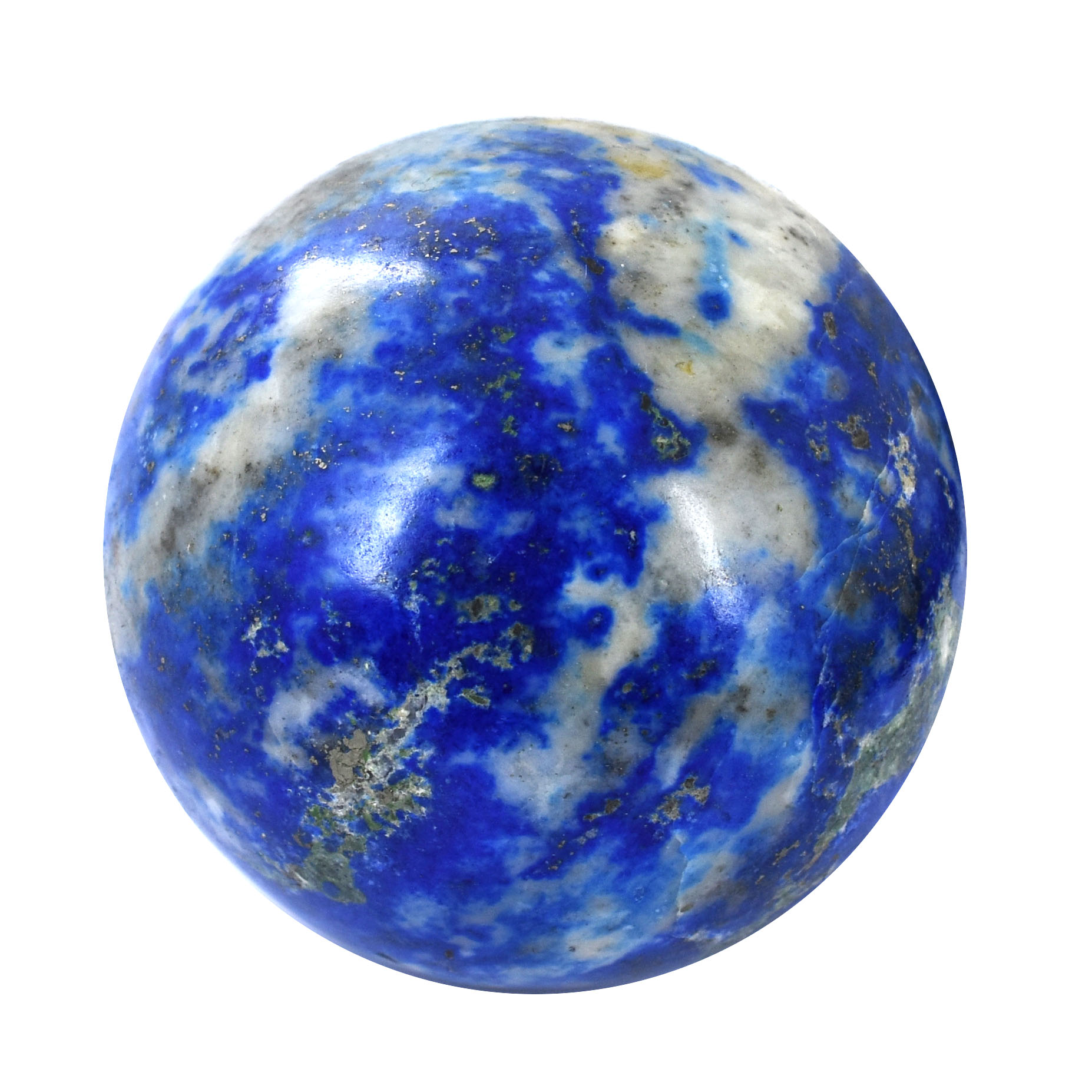 Blue & White Crystal Sphere | Polished Healing Crystal Ball | Meditation, Home Decor & Energy Cleansing Sphere