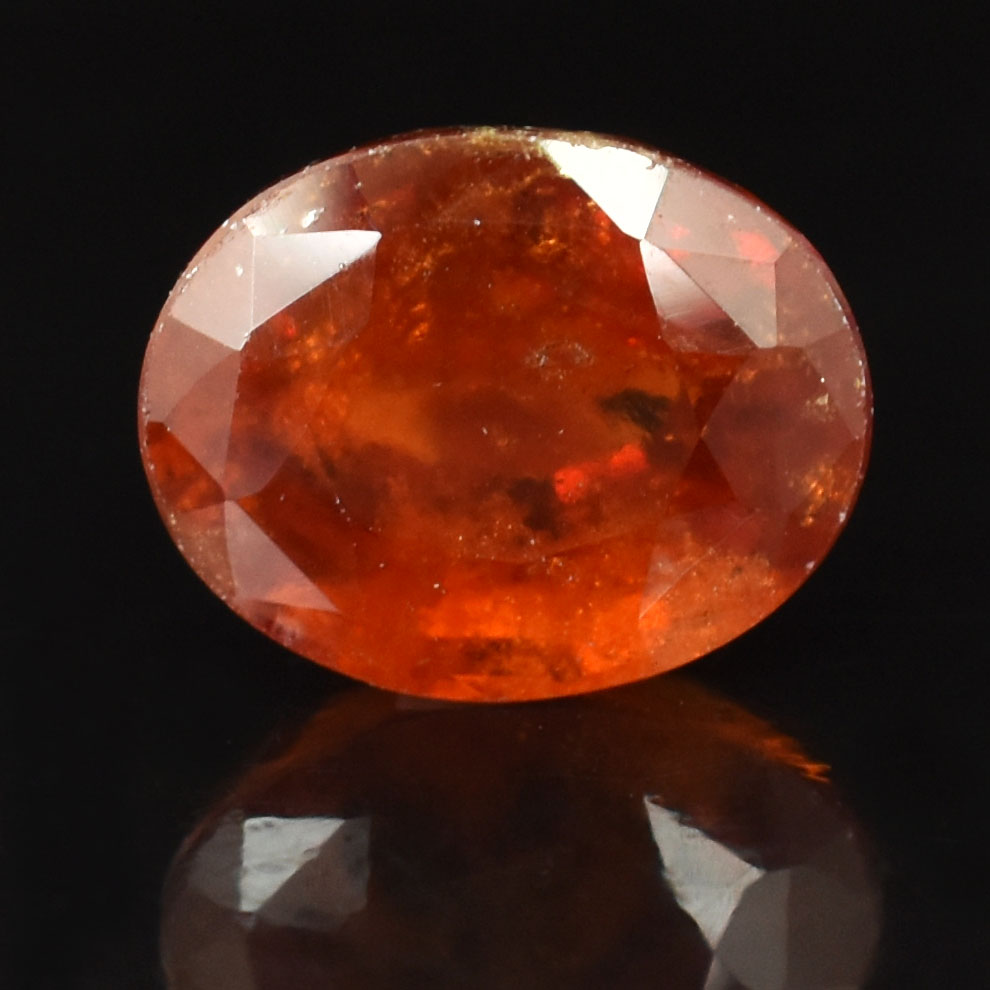 Natural Hessonite (Gomed) 5.72 CTS – Certified Oval Mixed Cut Loose Gemstone - Image 6