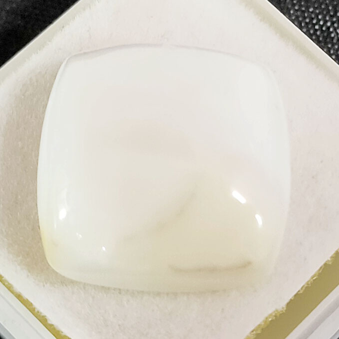Premium 13.09 Cts Certified Natural Milky White Opal Cushion Cabochon - Image 4