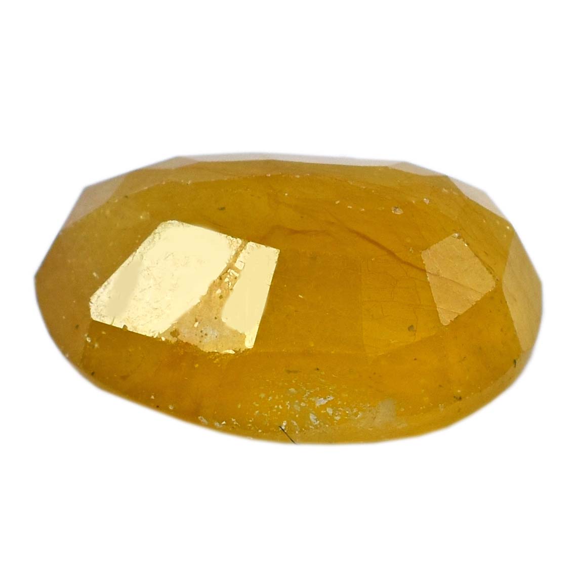 Natural Yellow Sapphire (Pukhraj) – 6.20 Carat Certified Yellow Sapphire Gemstone | Oval Mixed Cut - Image 4