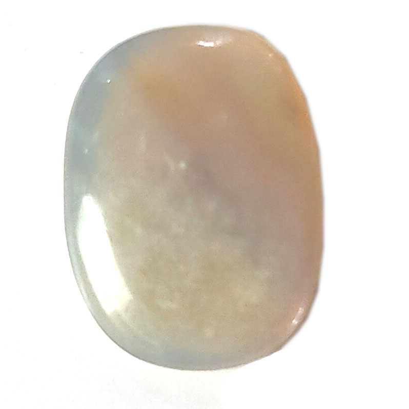 Premium 4.28 Cts Certified Natural Milky White Opal Oval Cabochon - Image 2