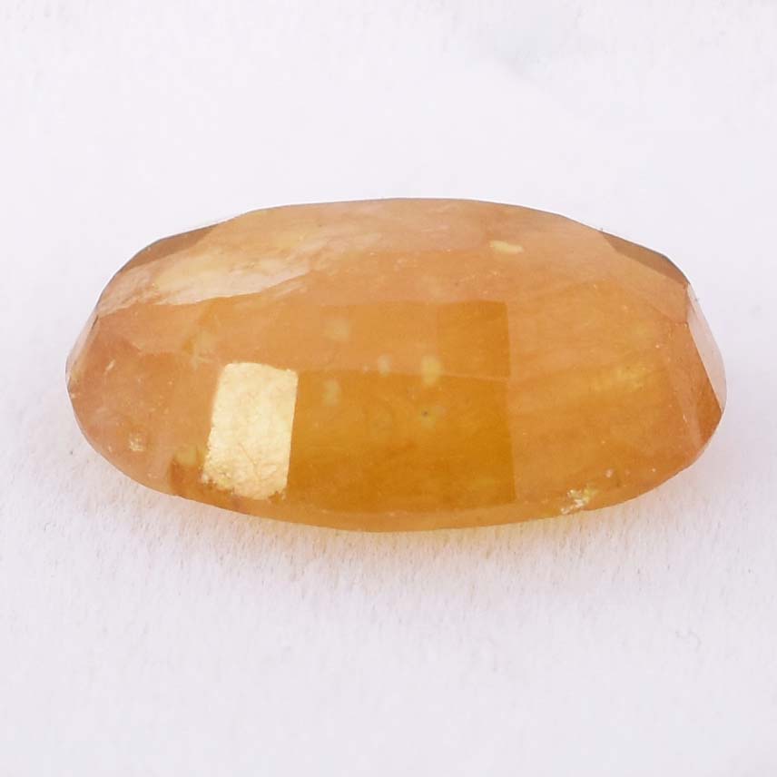 Natural Yellow Sapphire (Pukhraj) – 6.43 Carat Certified Yellow Sapphire Gemstone | Oval Mixed Cut - Image 5
