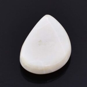 Premium 7.17 Cts Certified Natural Milky White Opal Pear Cabochon