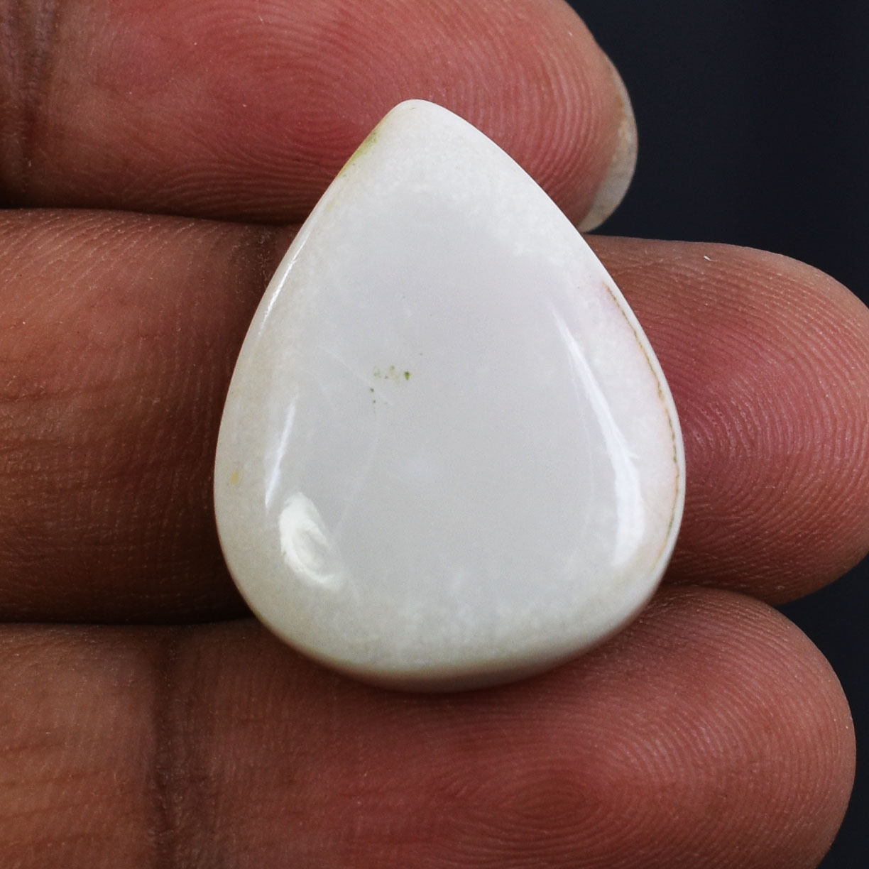 Premium Natural White Opal Pear Cabochon Gemstone - Image 6