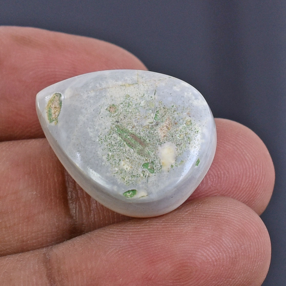 Premium Natural White Opal Pear Cabochon Gemstone - Image 5