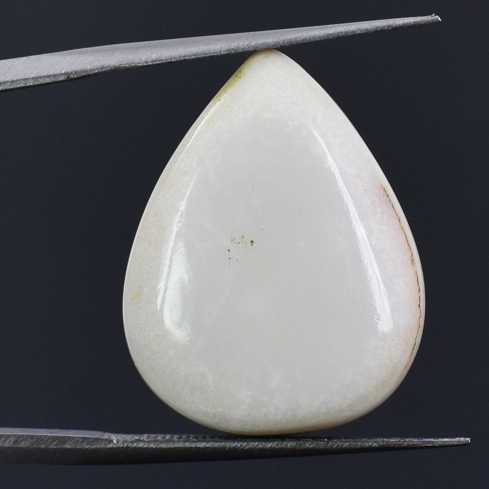 Premium Natural White Opal Pear Cabochon Gemstone