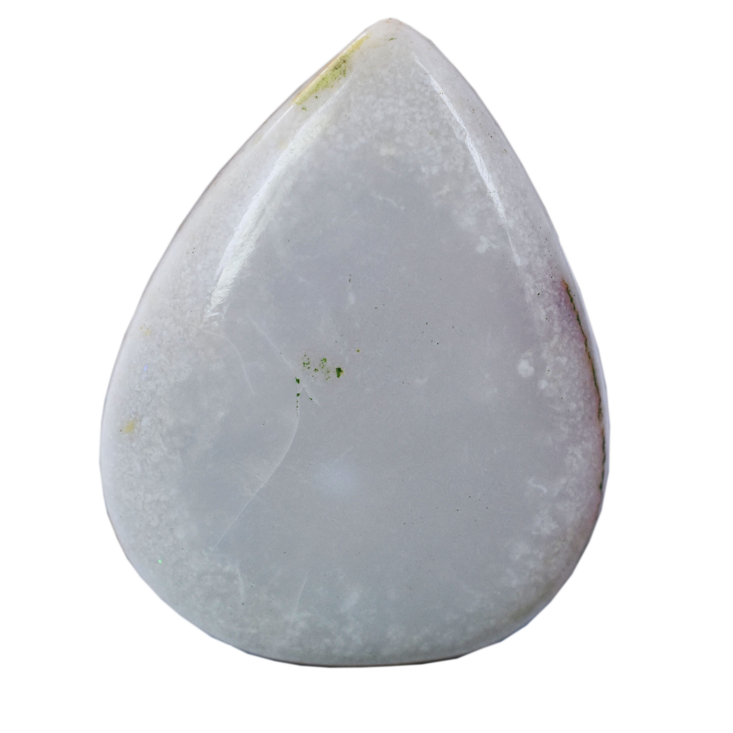 Premium Natural White Opal Pear Cabochon Gemstone - Image 2