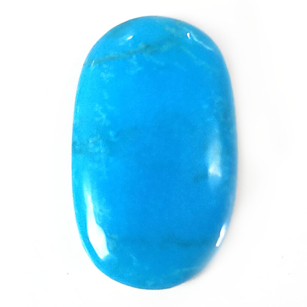Premium Natural Turquoise (Firoza) Oval Cabochon - Image 2
