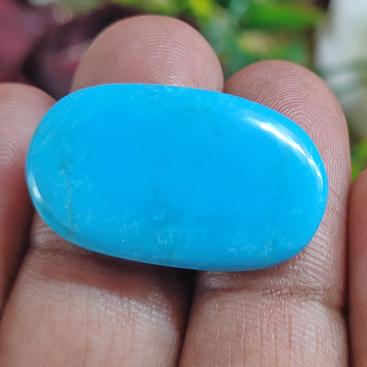 Premium Natural Turquoise (Firoza) Oval Cabochon