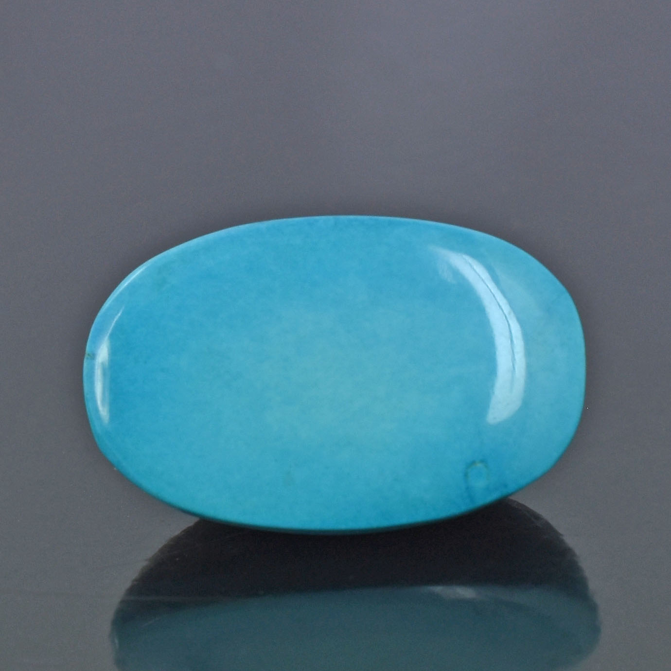 Natural Turquoise (Firoza) Gemstone – 16.34 Carats Certified Sky Blue Oval Cabochon - Image 4