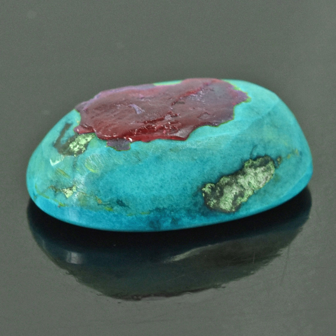 Natural Turquoise (Firoza) Gemstone – 16.34 Carats Certified Sky Blue Oval Cabochon - Image 5