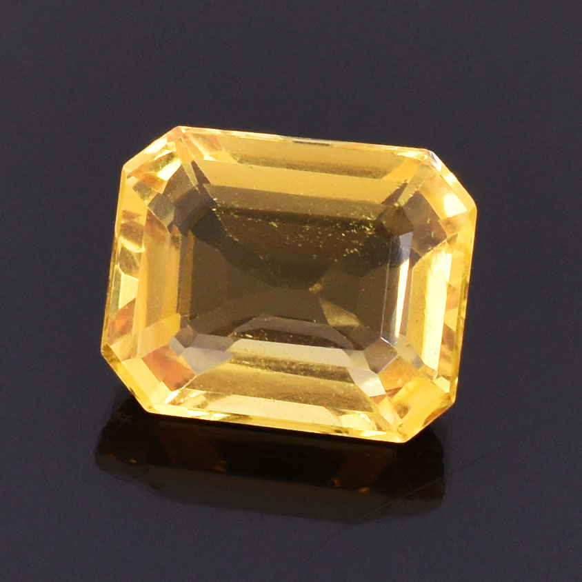 Natural Certified Citrine Gemstone – Octagonal Step Cut | 7.20 Carat Yellow Quartz - Image 3