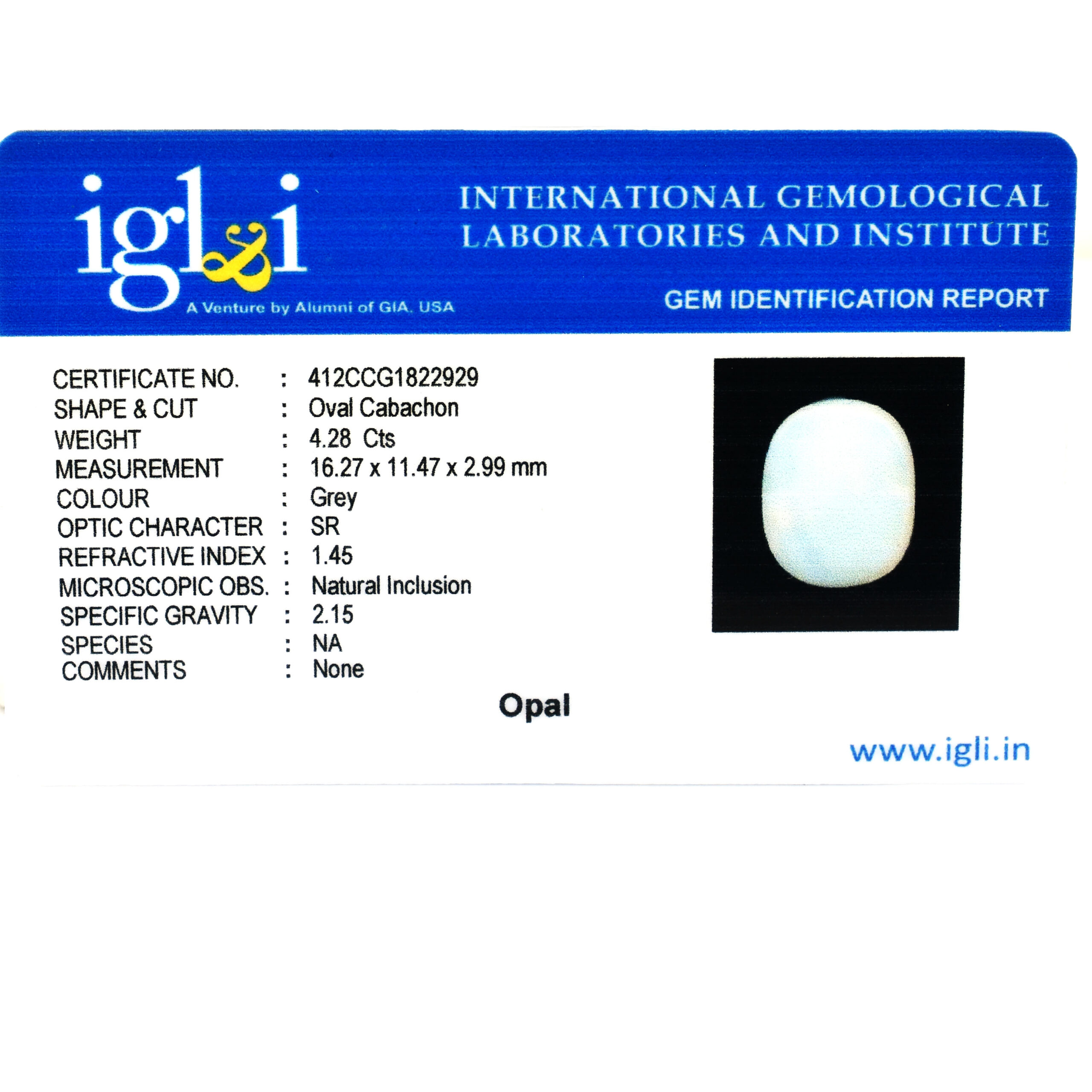 Natural White Opal Cabochon - Image 3